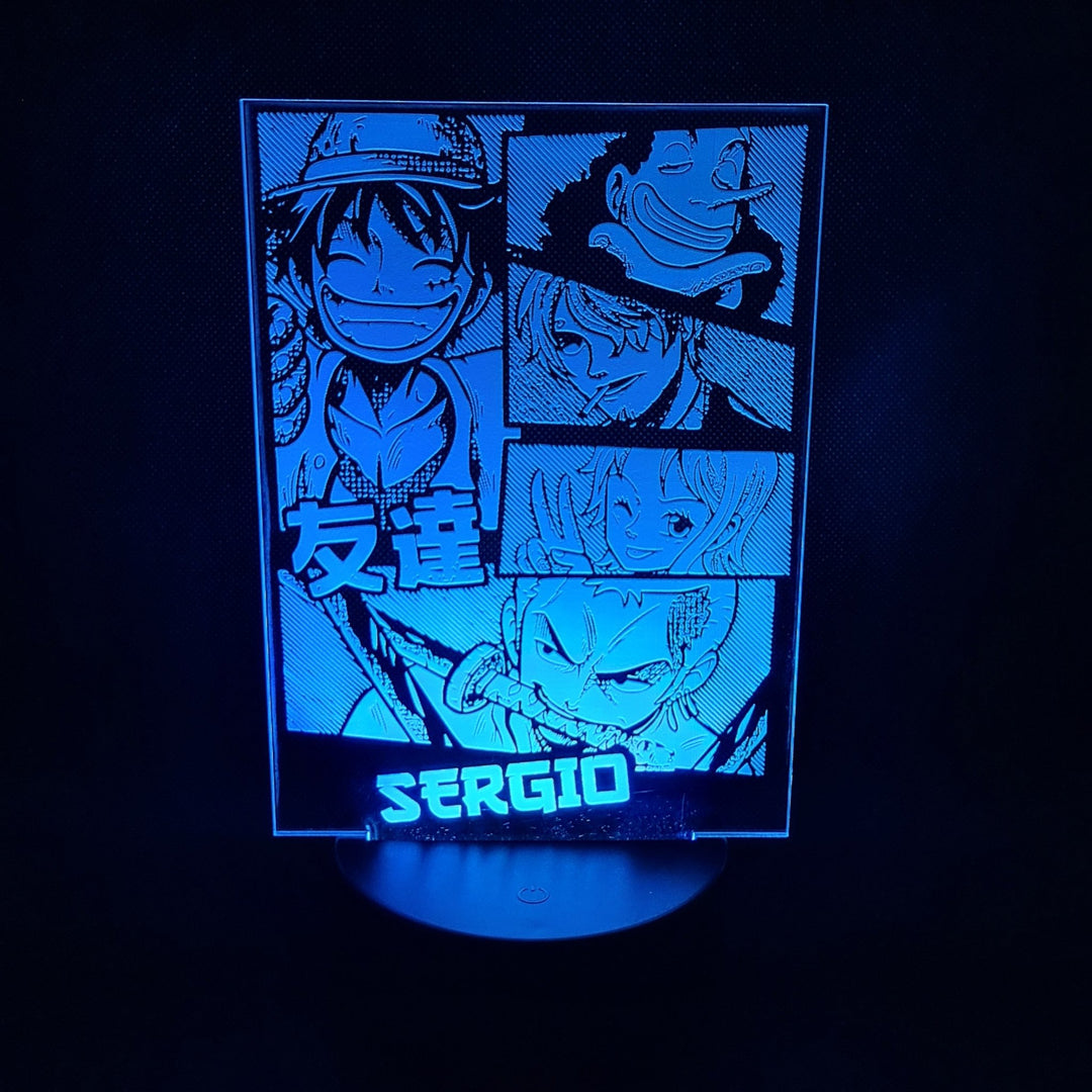 ¡Ilumina tu Espacio con la Magia de One Piece! Descubre Nuestra Lámpara LED Personalizada.