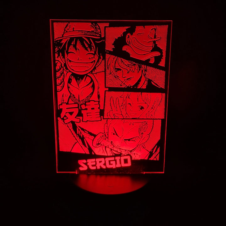 ¡Ilumina tu Espacio con la Magia de One Piece! Descubre Nuestra Lámpara LED Personalizada.