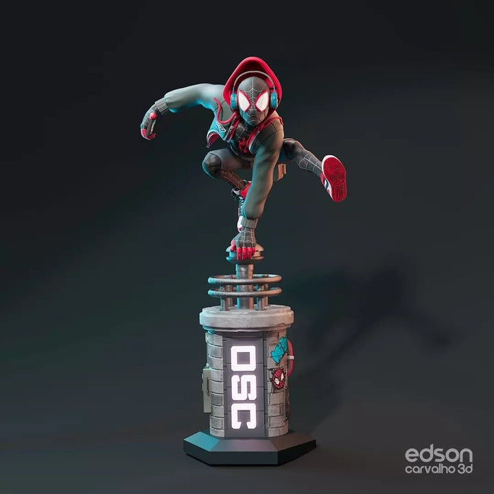 Figura de Resina Spiderman Miles Morales: Calidad Premium para Verdaderos Fans de Marvel