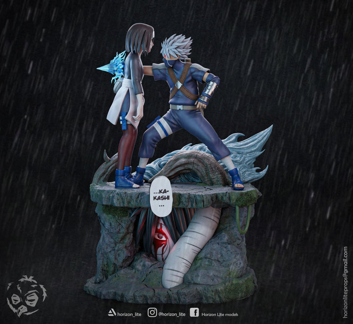kakashi and Rin de Naruto