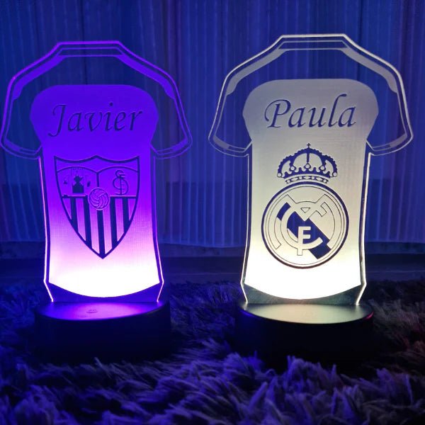 Lámpara Acrílica Personalizable de Fútbol ⚽