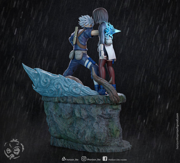 kakashi and Rin de Naruto