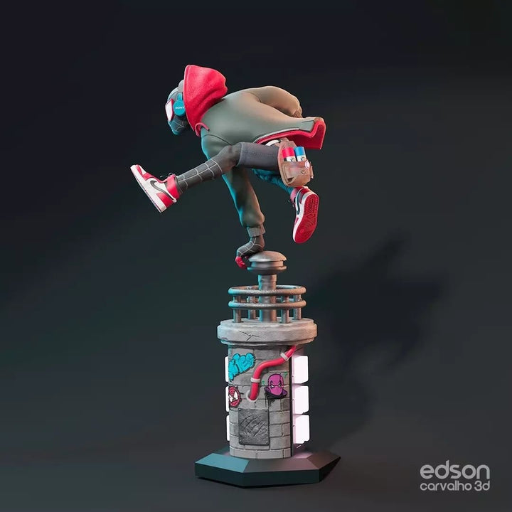 Figura de Resina Spiderman Miles Morales: Calidad Premium para Verdaderos Fans de Marvel