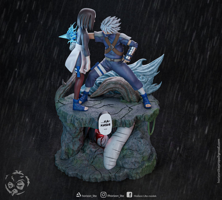 kakashi and Rin de Naruto