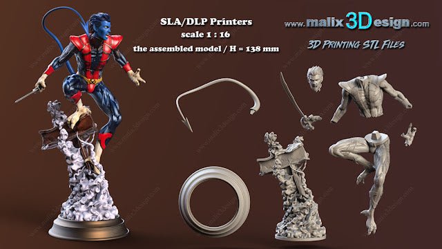 NIGHTCRAWLER X-MEN DE MALIX3DESING