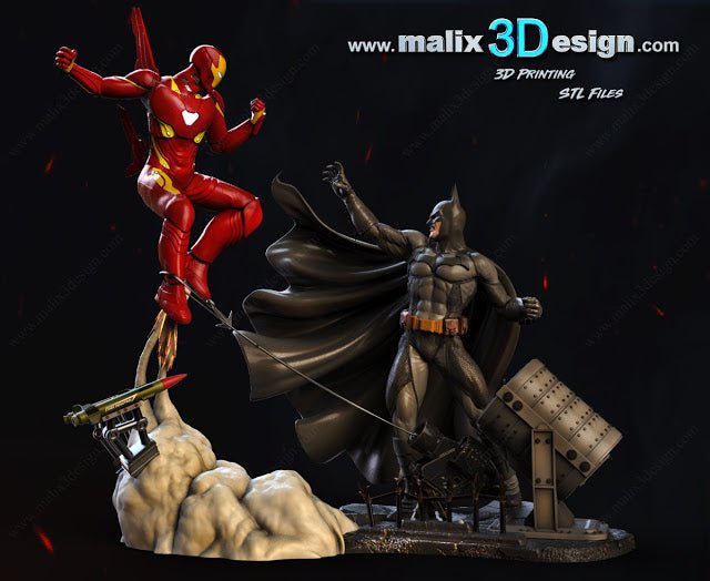 BATMAN VS IRON MAN DE MALIX3DESING