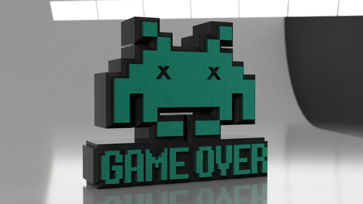 Cartel Game Over Space Invaders - ¡Revive la Era Dorada de los Videojuegos!