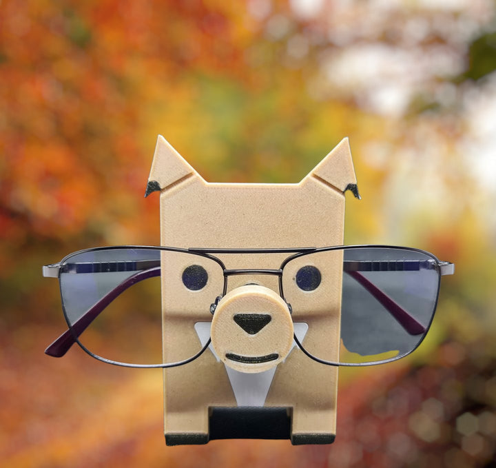 Soporte para gafas modelo Perrito Marrón