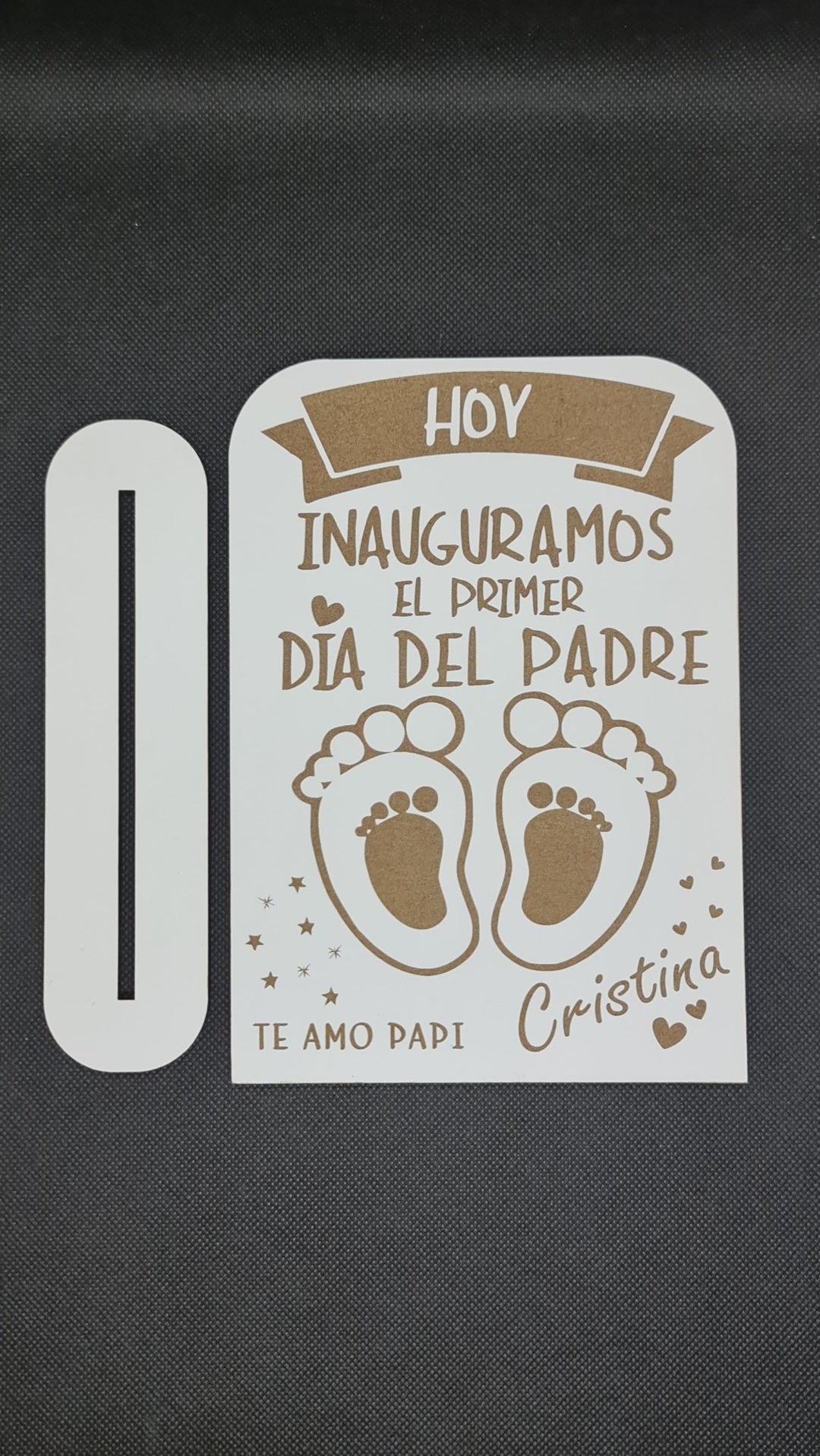 Decorativo de Madera Personalizado para Papá: ¡Un Recuerdo Inolvidable del Primer Año del Bebé! - tu tienda de impresión 3D