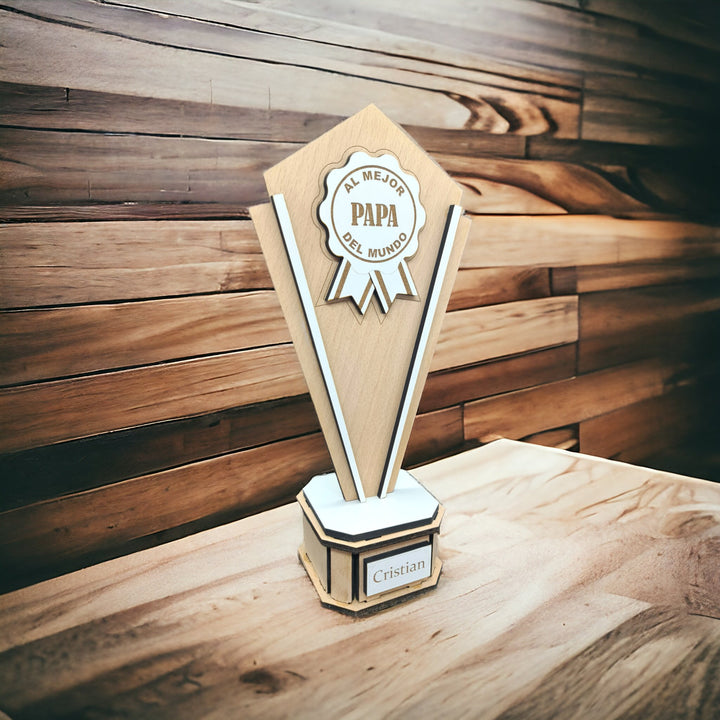Homenaje de Madera: Regalo Personalizado para el Día del Padre - tu tienda de impresión 3D