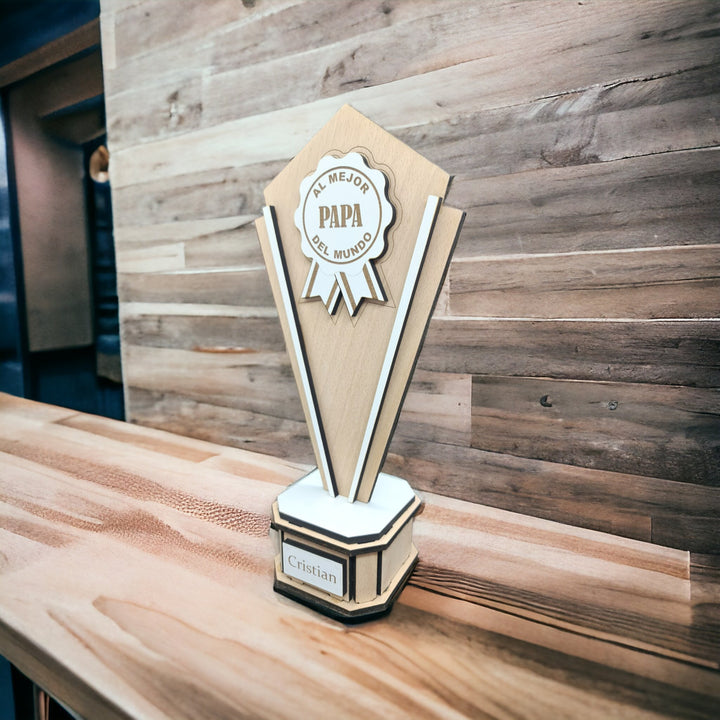 Homenaje de Madera: Regalo Personalizado para el Día del Padre - tu tienda de impresión 3D