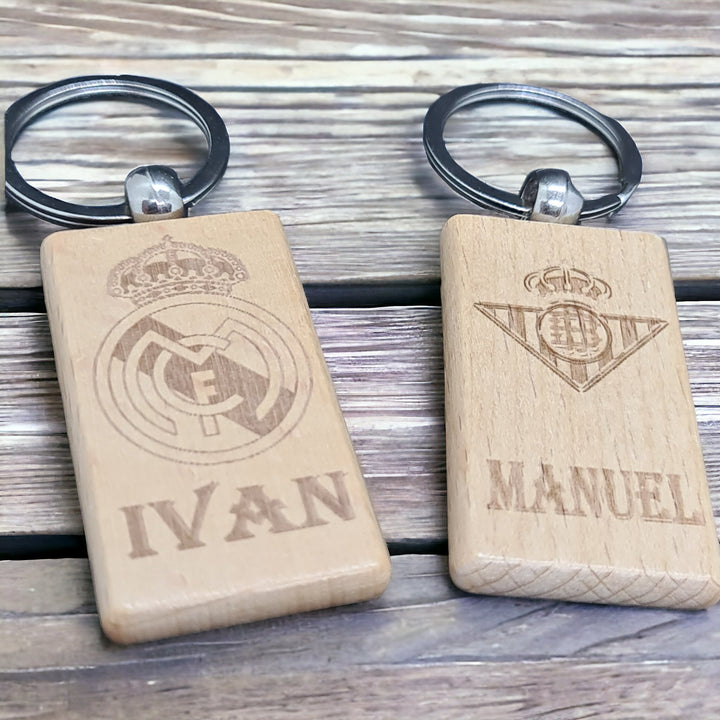 Llaveros Personalizados de Madera: ¡Lleva tu Pasión por tu Equipo Favorito a Todas Partes! - tu tienda de impresión 3D