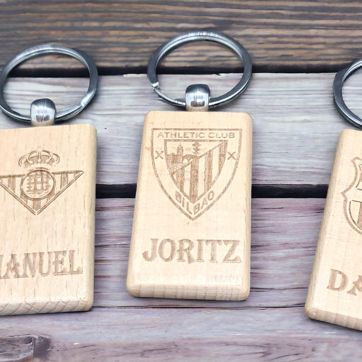 Llaveros Personalizados de Madera: ¡Lleva tu Pasión por tu Equipo Favorito a Todas Partes! - tu tienda de impresión 3D