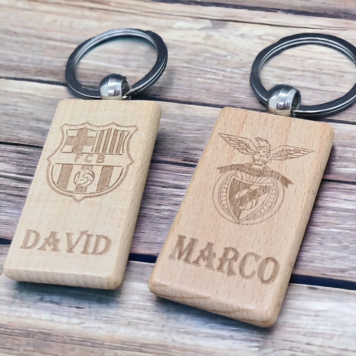 Llaveros Personalizados de Madera: ¡Lleva tu Pasión por tu Equipo Favorito a Todas Partes! - tu tienda de impresión 3D