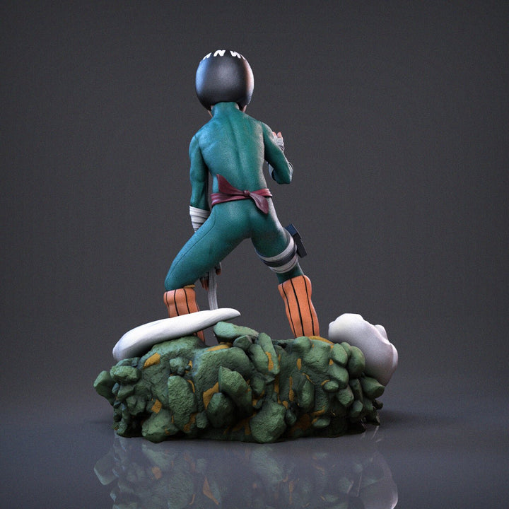 Adéntrate en el mundo de Naruto con la figura de resina del inigualable Rock Lee