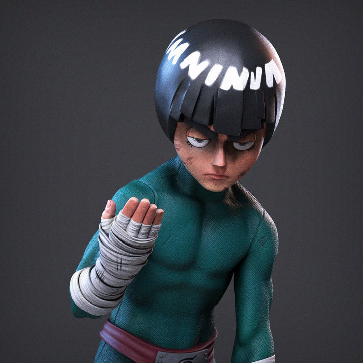 Adéntrate en el mundo de Naruto con la figura de resina del inigualable Rock Lee