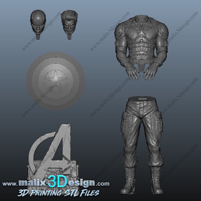 CAPITAN AMERICA DE MALIX3DESING