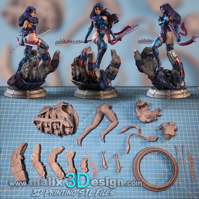 PSYLOCKE X-MEN DE MALIX3DESING