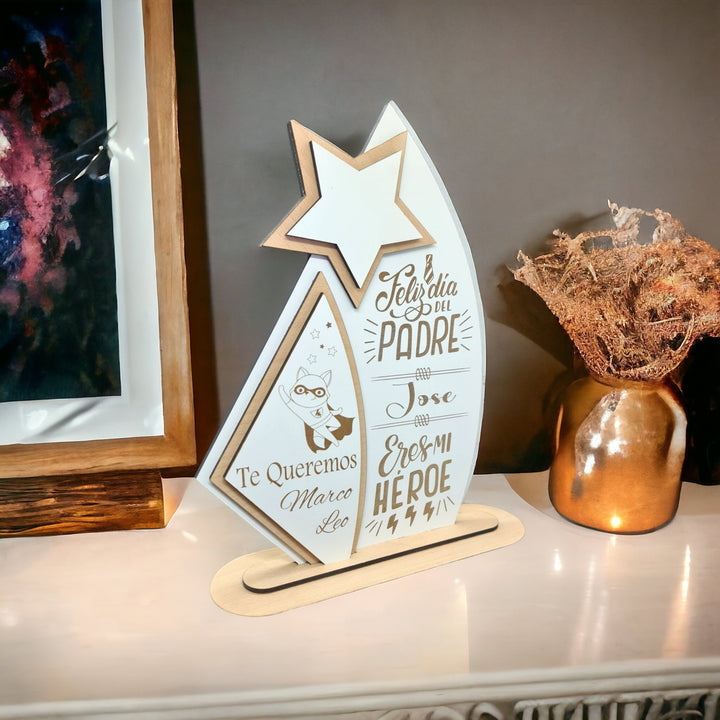 Vínculo Inquebrantable: Decorativo Personalizado para el Día del Padre - tu tienda de impresión 3D