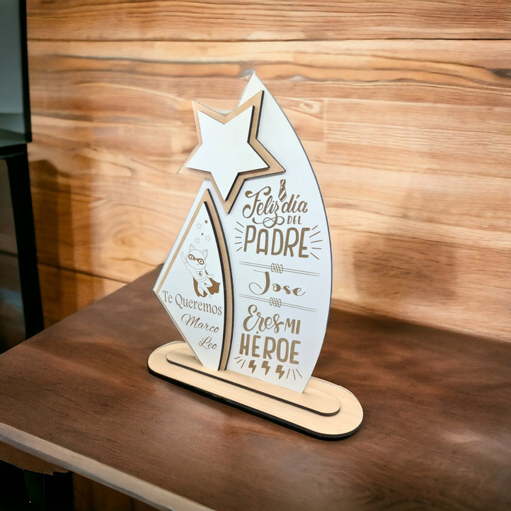 Vínculo Inquebrantable: Decorativo Personalizado para el Día del Padre - tu tienda de impresión 3D