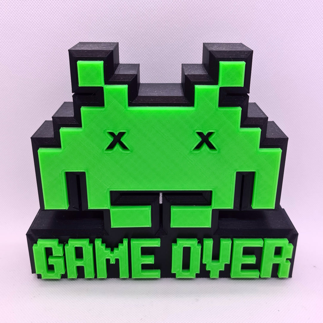 Cartel Game Over Space Invaders - ¡Revive la Era Dorada de los Videojuegos!