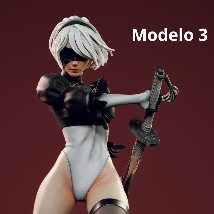 ¡Añade Elegancia y Fuerza con la Figura de 2B de NieR: Automata! - tu tienda de impresión 3D