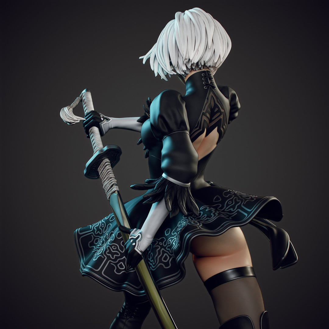 ¡Añade Elegancia y Fuerza con la Figura de 2B de NieR: Automata! - tu tienda de impresión 3D