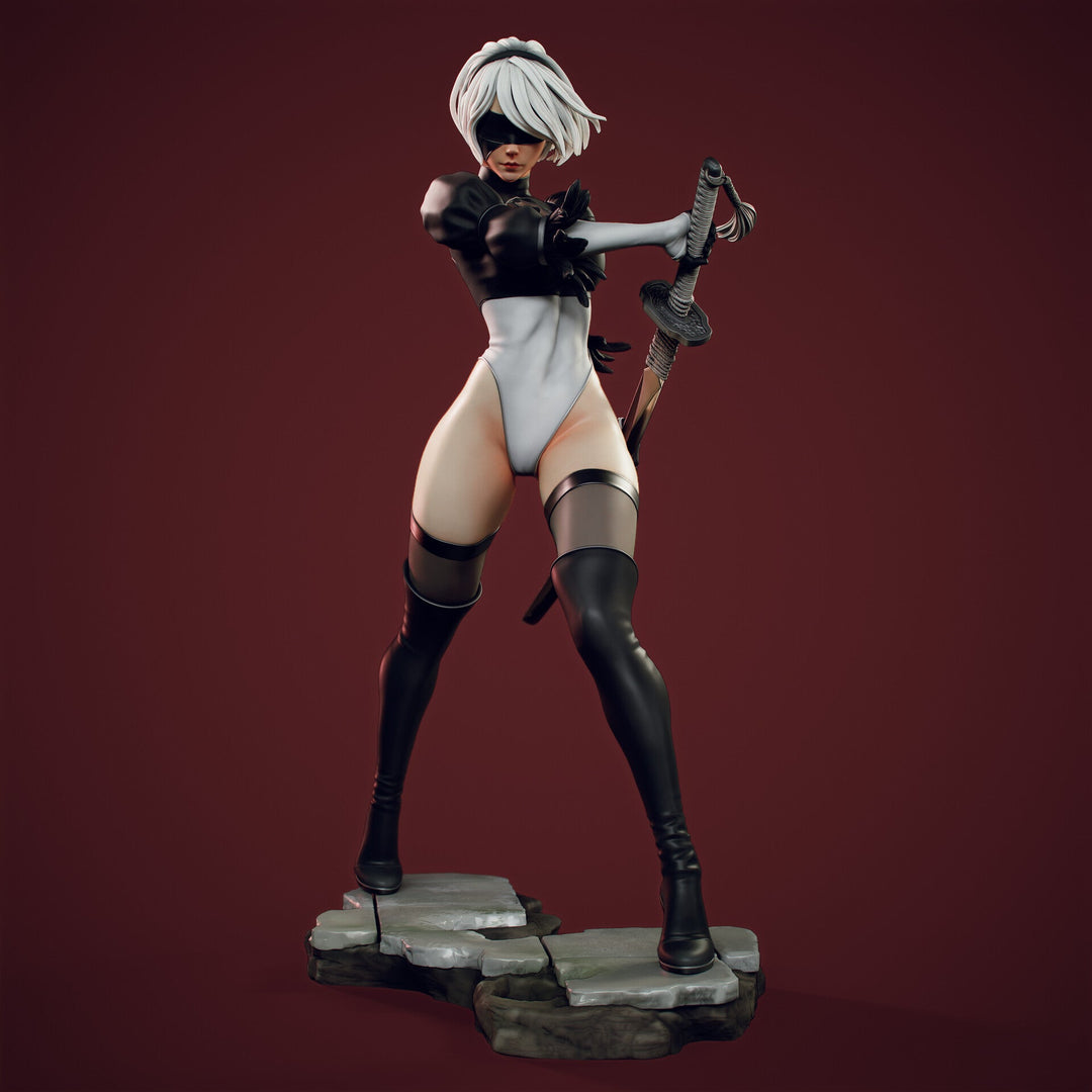 ¡Añade Elegancia y Fuerza con la Figura de 2B de NieR: Automata! - tu tienda de impresión 3D