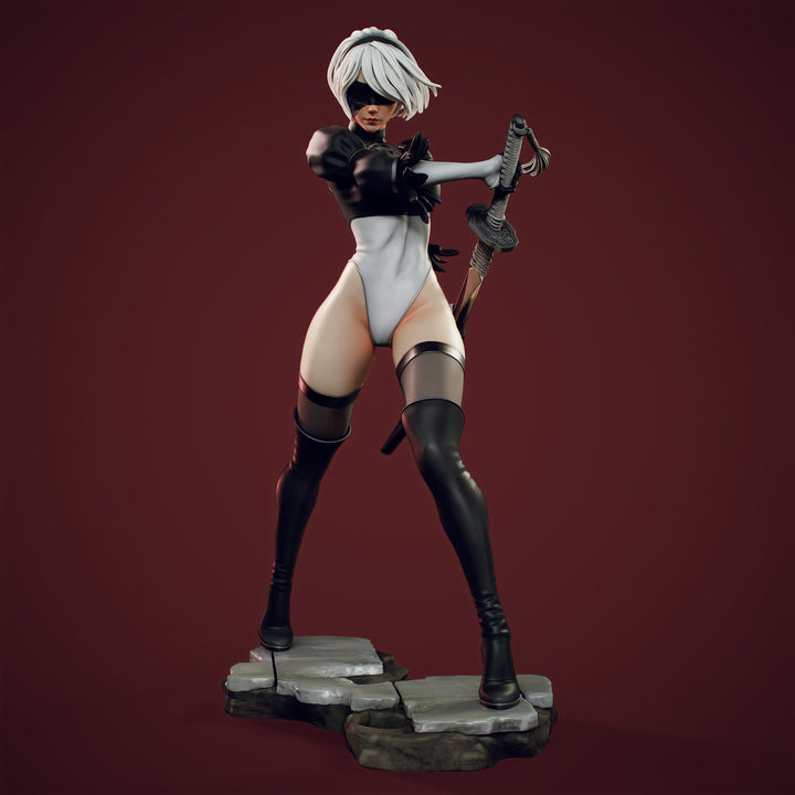 ¡Añade Elegancia y Fuerza con la Figura de 2B de NieR: Automata! - tu tienda de impresión 3D