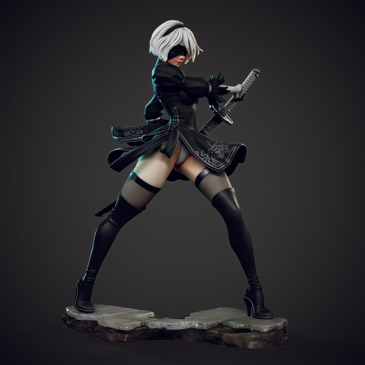 ¡Añade Elegancia y Fuerza con la Figura de 2B de NieR: Automata! - tu tienda de impresión 3D