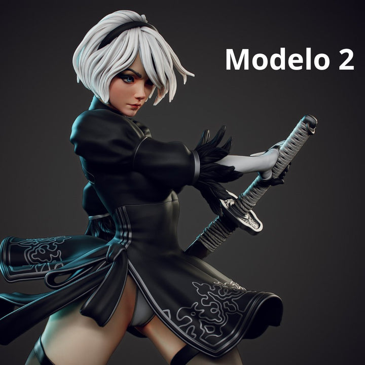 ¡Añade Elegancia y Fuerza con la Figura de 2B de NieR: Automata! - tu tienda de impresión 3D