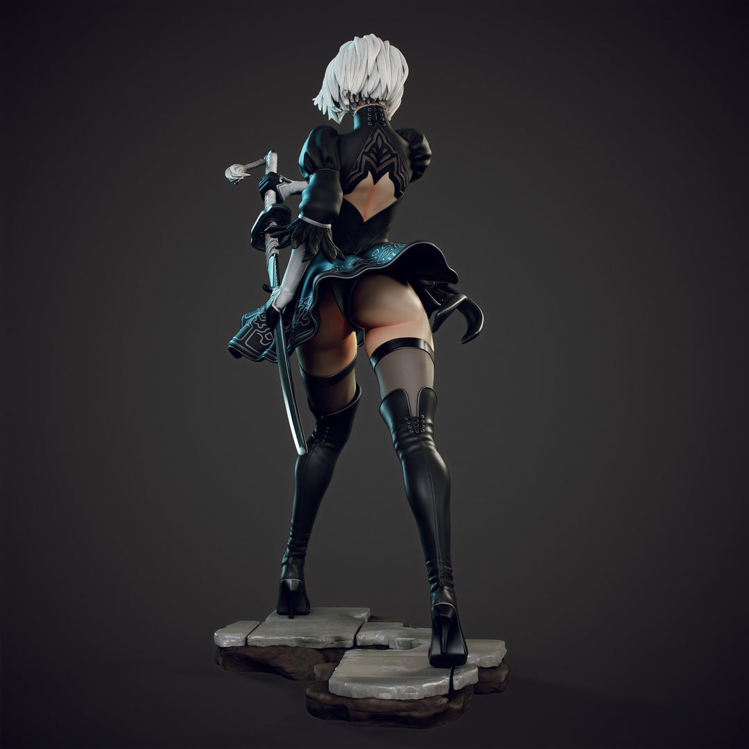 ¡Añade Elegancia y Fuerza con la Figura de 2B de NieR: Automata! - tu tienda de impresión 3D