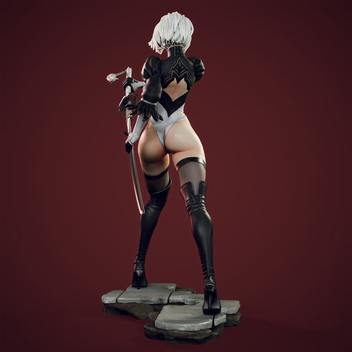 ¡Añade Elegancia y Fuerza con la Figura de 2B de NieR: Automata! - tu tienda de impresión 3D