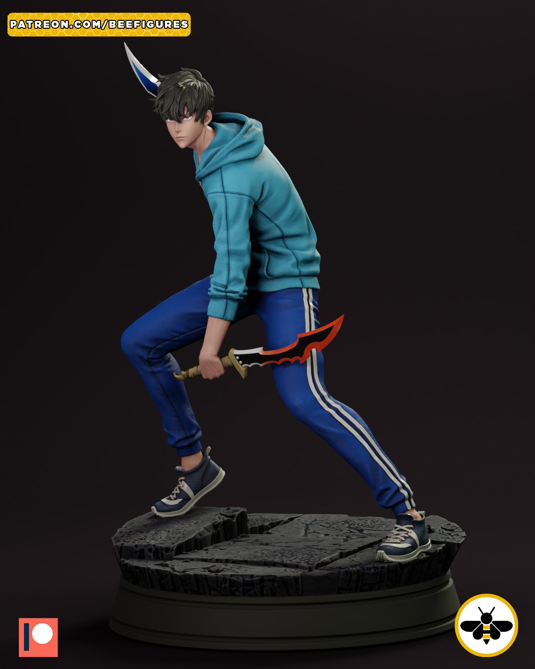 ¡Añade Fuerza y Determinación con la Figura de Sung Jinwoo de Solo Leveling! - tu tienda de impresión 3D