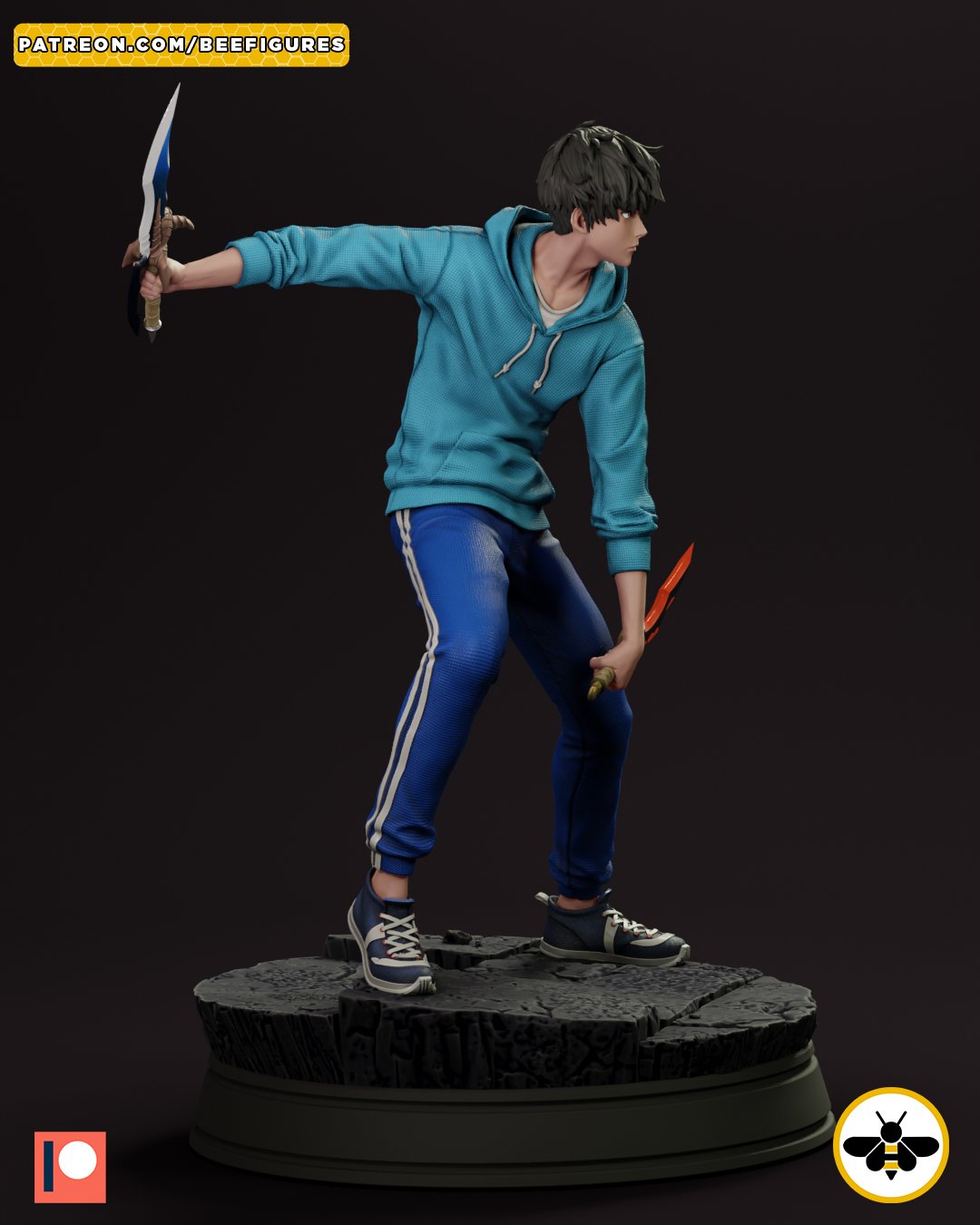 ¡Añade Fuerza y Determinación con la Figura de Sung Jinwoo de Solo Leveling! - tu tienda de impresión 3D