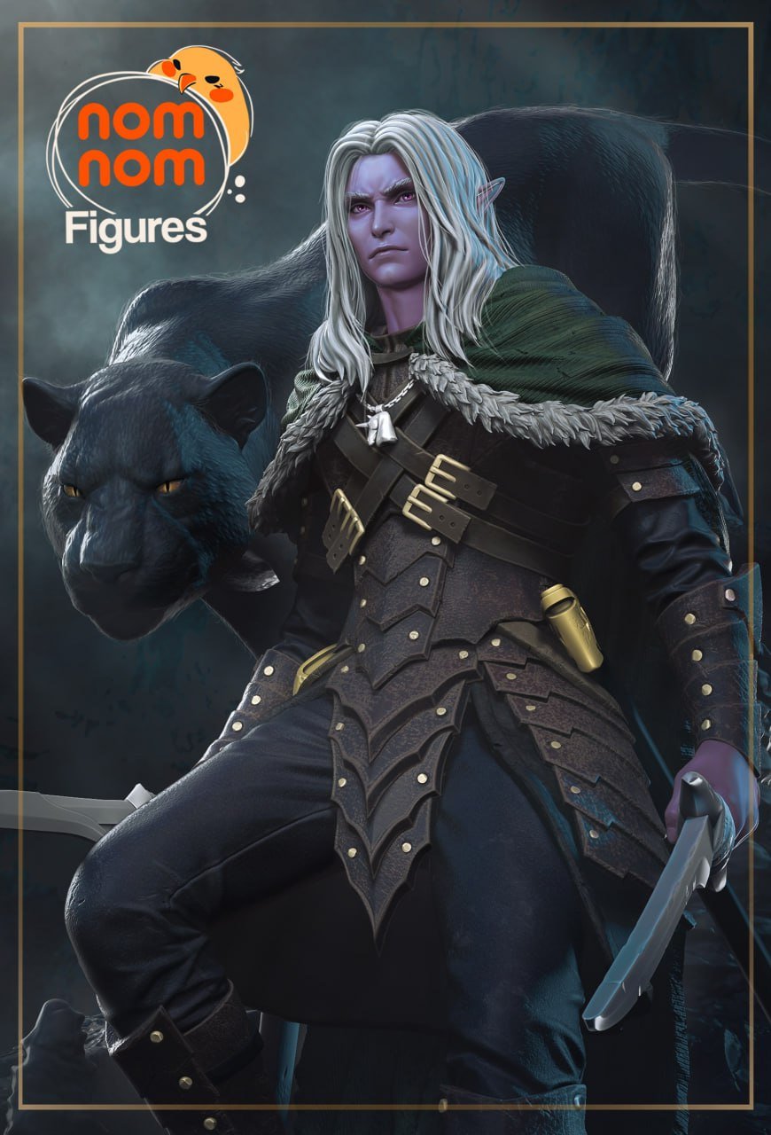 ¡Añade Nobleza y Fuerza con la Figura de Drizzt Do'Urden de Baldur's Gate! - tu tienda de impresión 3D