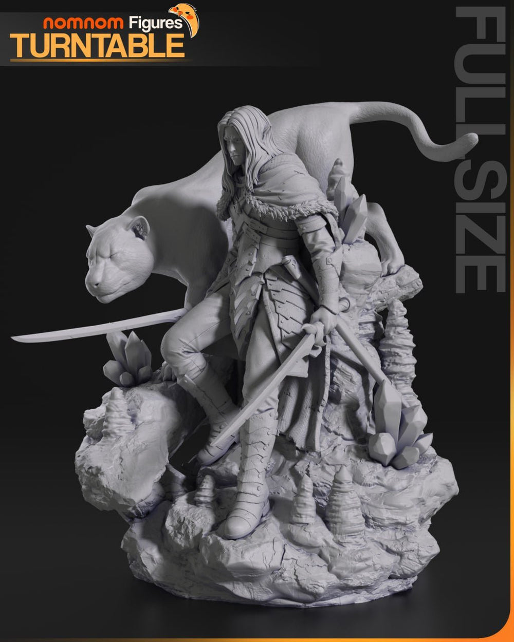 ¡Añade Nobleza y Fuerza con la Figura de Drizzt Do'Urden de Baldur's Gate! - tu tienda de impresión 3D