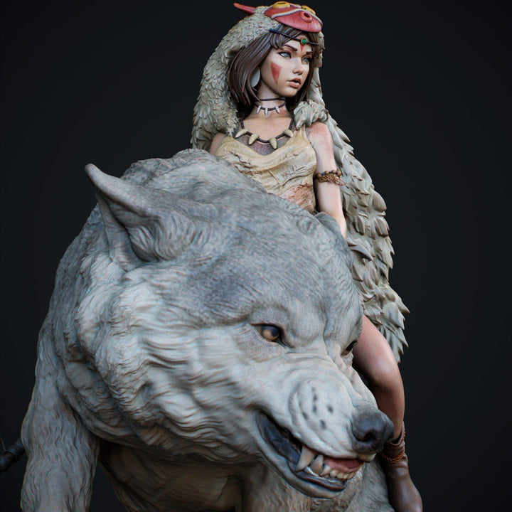 Figura de San - Princesa Mononoke | Estilo Natural | Edición Limitada | Escala 1/6 - tu tienda de impresión 3D