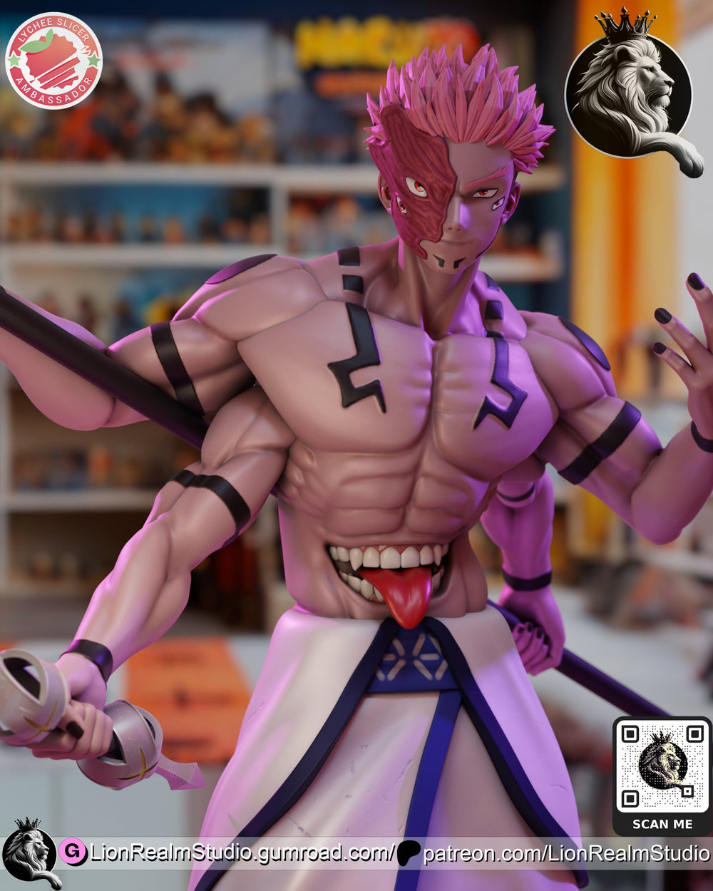 Figura de Sukuna - Jujutsu Kaisen | Rey de las Maldiciones | Edición Limitada | Escala 1/6 - tu tienda de impresión 3D