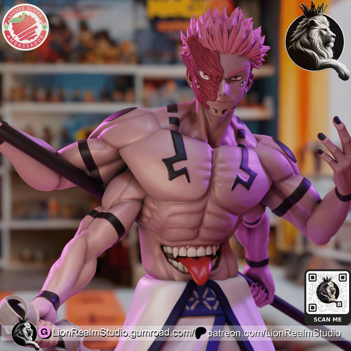 Figura de Sukuna - Jujutsu Kaisen | Rey de las Maldiciones | Edición Limitada | Escala 1/6 - tu tienda de impresión 3D