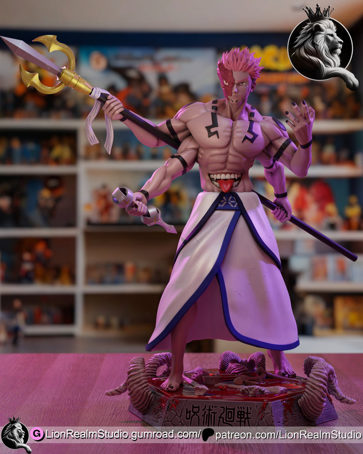 Figura de Sukuna - Jujutsu Kaisen | Rey de las Maldiciones | Edición Limitada | Escala 1/6 - tu tienda de impresión 3D