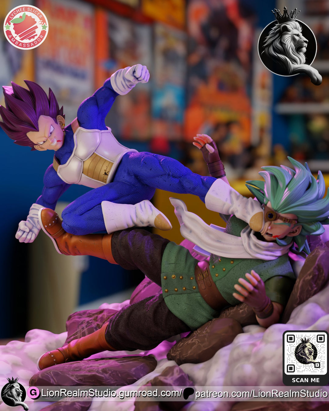 Figura de Vegeta Ultra Ego vs Granolah - Dragon Ball Super | Batalla Épica | Edición Limitada | Escala 1/6 - tu tienda de impresión 3D