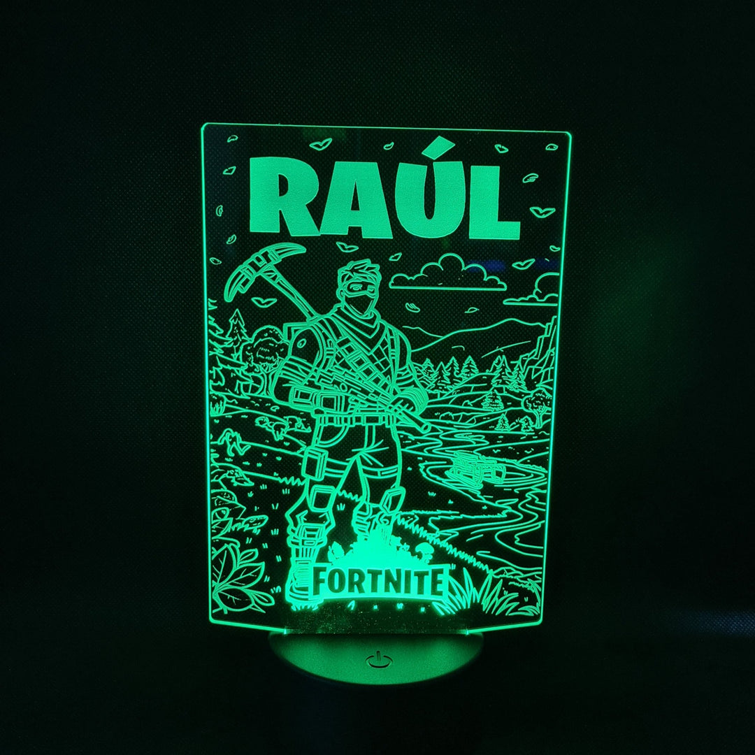 Lámpara Fortnite-Multicolor Personalizable - Iluminación Versátil con Control Remoto - tu tienda de impresión 3D