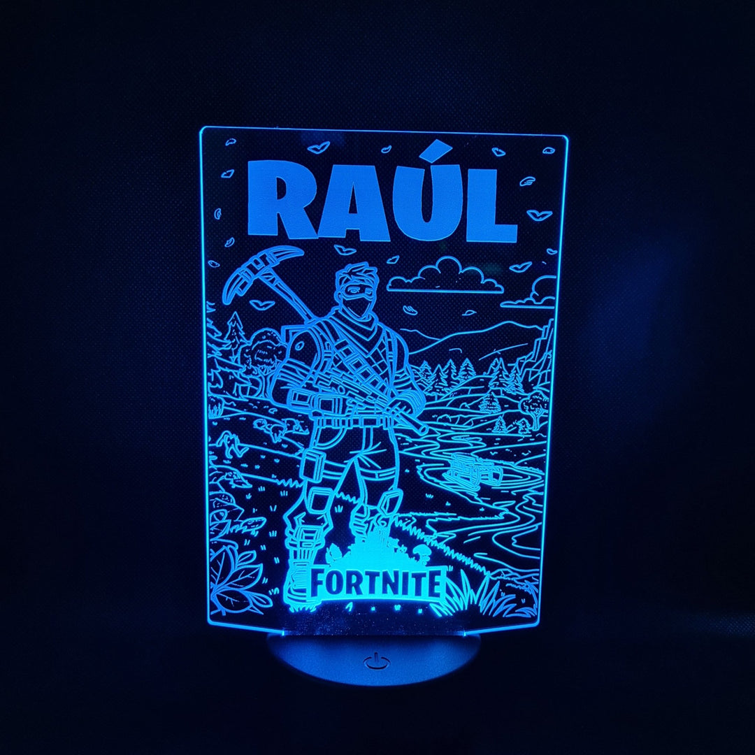 Lámpara Fortnite-Multicolor Personalizable - Iluminación Versátil con Control Remoto - tu tienda de impresión 3D