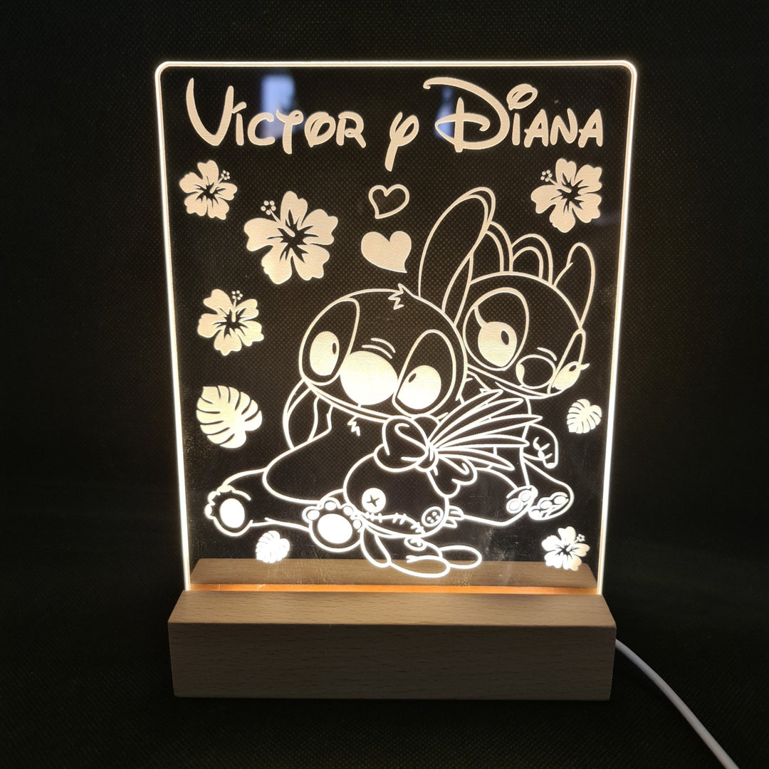Lámpara Nocturna Stitch Personalizada para Niños - tu tienda de impresión 3D