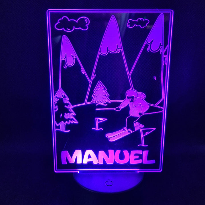 Lámpara Ski Personalizada con Iluminación de 16 Colores - tu tienda de impresión 3D