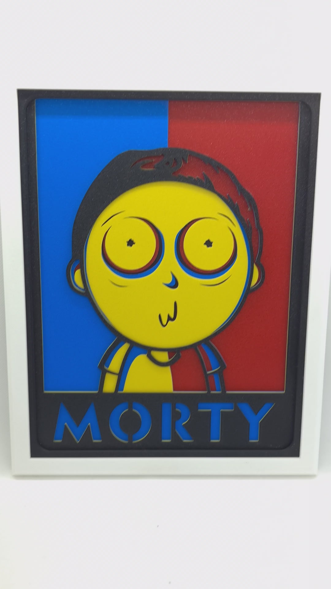 🎨 Cuadro 3D Exclusivo de Morty - Rick y Morty