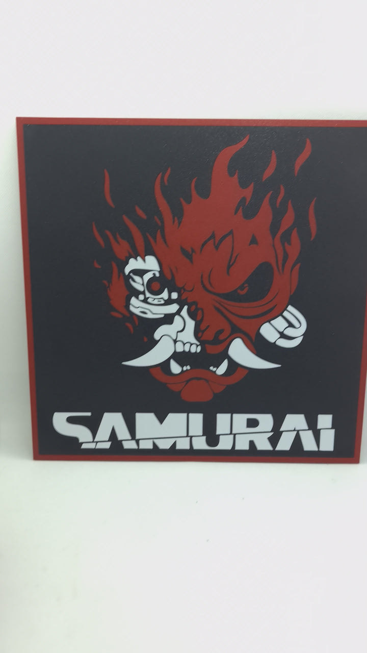 ¡Abraza la Rebelión con el Símbolo de Samurai de Cyberpunk!