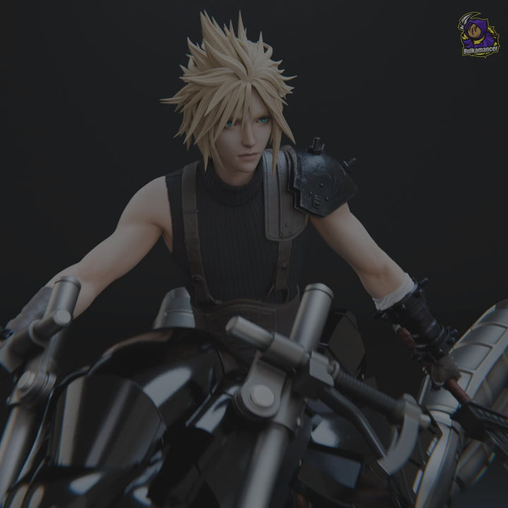 ¡Añade Acción y Estilo con la Figura de Cloud Strife en Moto de Final Fantasy VII!