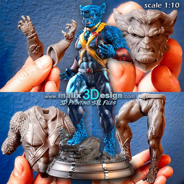 THE BEAST X-MAN BY MALIX3DESING (Unpainted Assembly Kit) / Painted on request!